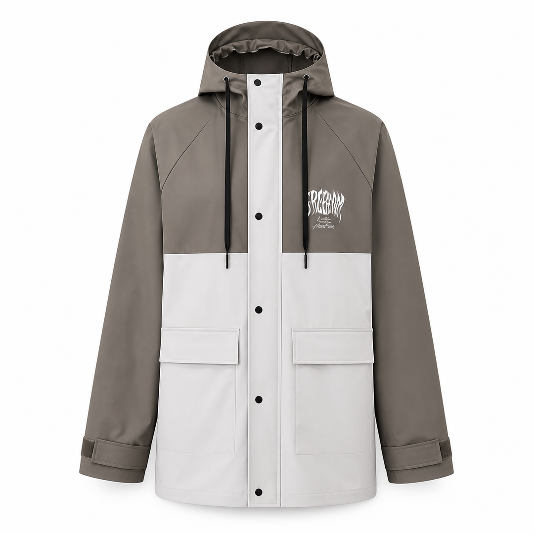 Unisex waterdicht regenpak, perfect voor zowel heren als dames bij buitensport, wandelen en kamperen.