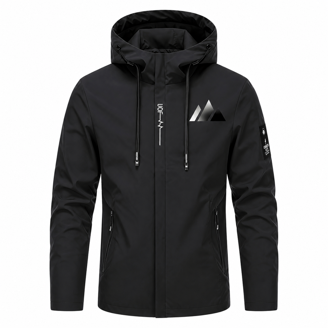Lichtgewicht heren waterdichte regenjas voor outdoor, perfect voor wandelen en reizen. Met comfortabele capuchon.
