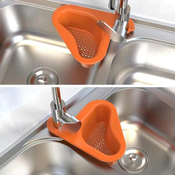 Groene multifunctionele keuken zeef van stevig PP-materiaal, ideaal voor afwas en groentewassen.