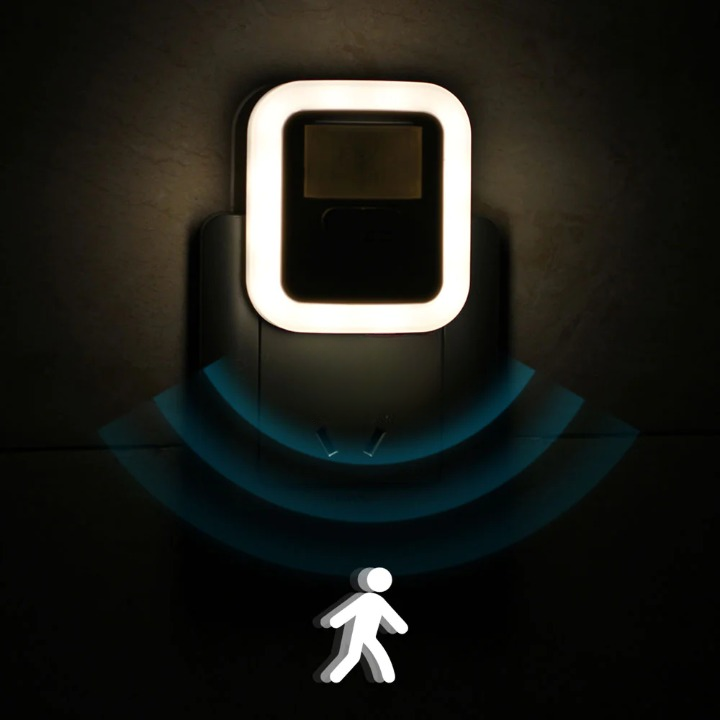 LED nachtlicht met bewegingssensor voor thuis, ideaal voor gang of slaapkamer, energiezuinig.