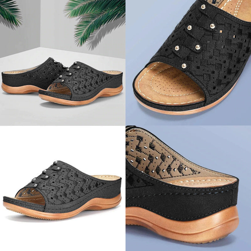 Orthopedische dames sandalen, effectief bij rugklachten en voor comfortabele voetondersteuning.