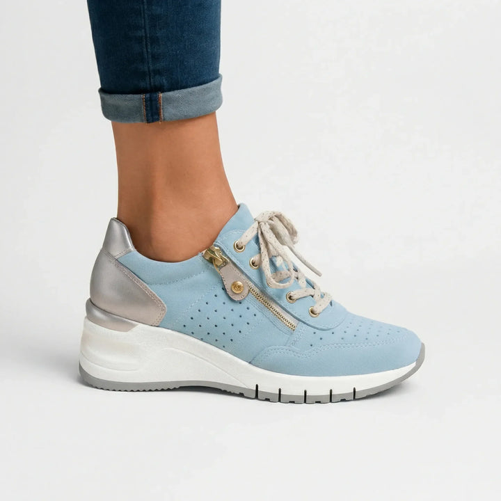 Groene Jasmine loopschoenen voor dames, met orthopedische pasvorm voor comfortabel wandelen en dagelijks gebruik.