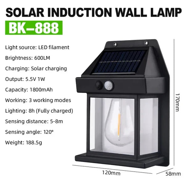 Energiezuinige Solaris buitenverlichting, duurzame solar wandlamp op zonne-energie voor elke tuin en terras.
