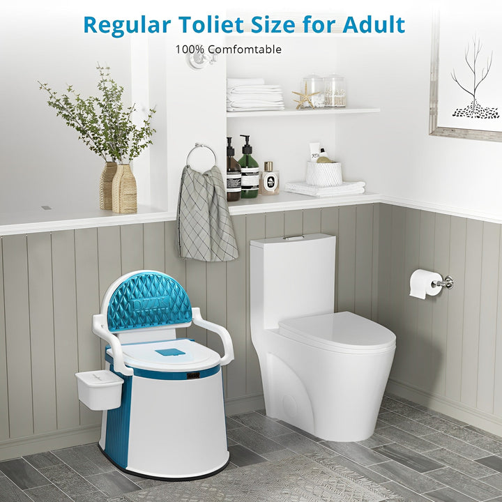 Compact draagbaar reis toilet, ideaal voor camping, reizen en als noodtoilet. Eenvoudig te verplaatsen.