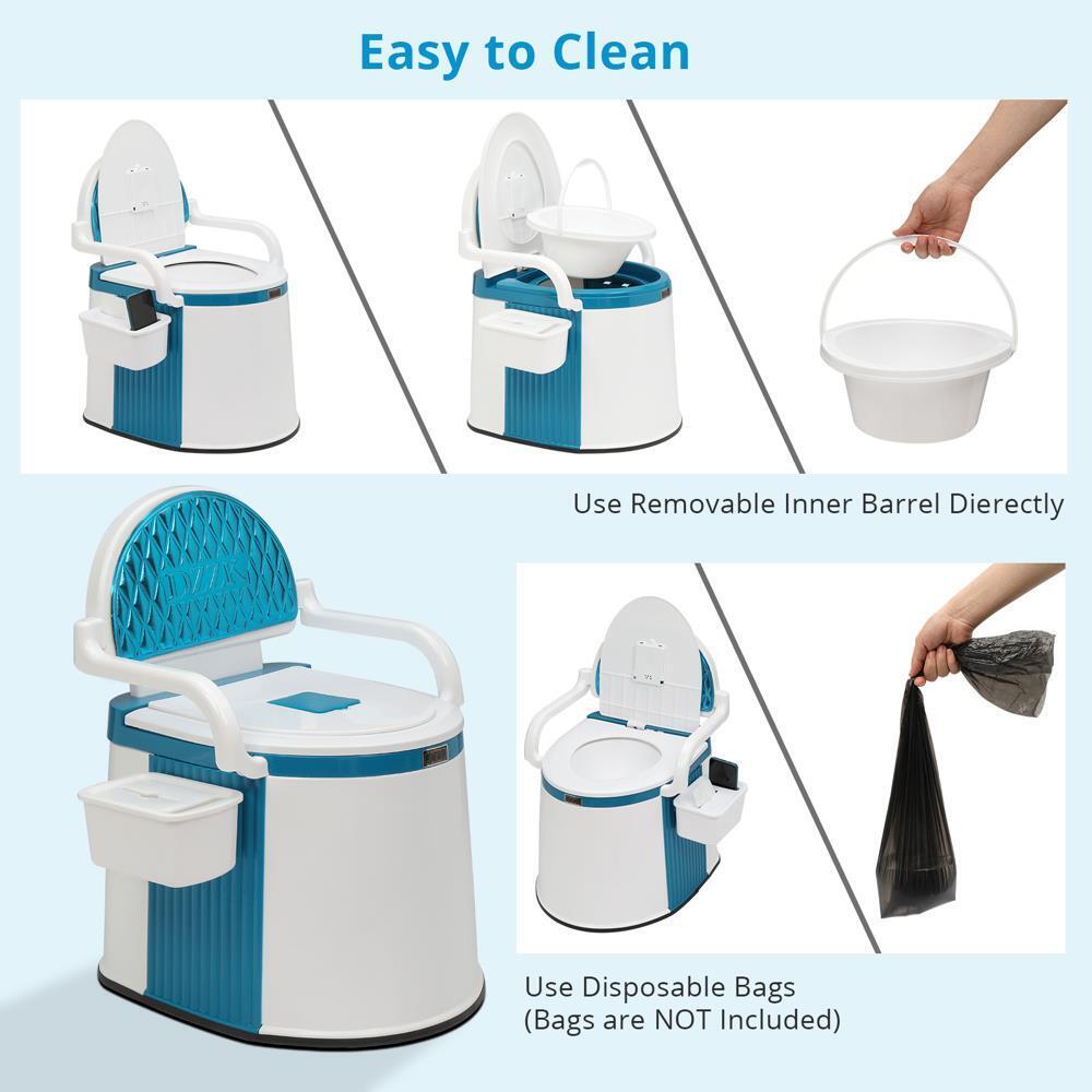 Reis toilet en camping toilet: dit stabiele draagbare toilet is een essentieel hulpmiddel voor onderweg.