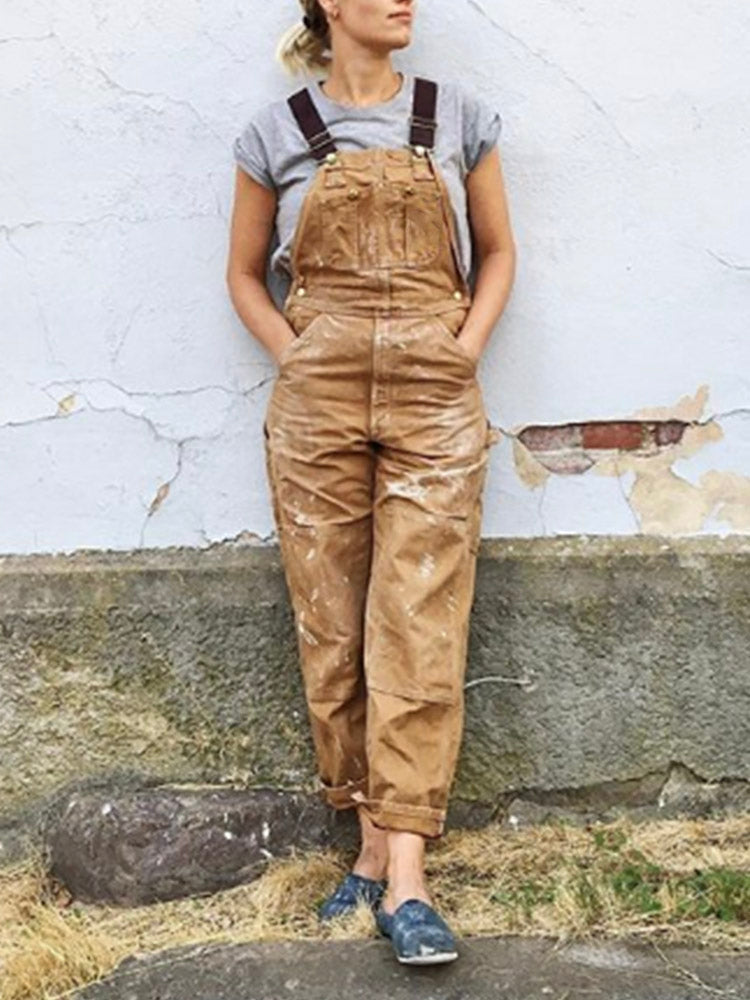 Verstelbare dames jumpsuit, biedt optimaal comfort en een perfecte pasvorm. Trendy groen voor lente/zomer.