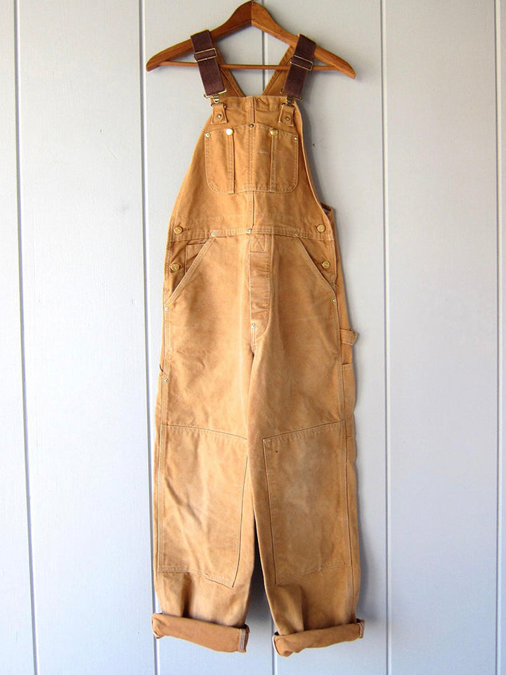 Casual bruine dames overall voor lente. Comfortabele en stijlvolle jumpsuit, veelzijdig en modieus.