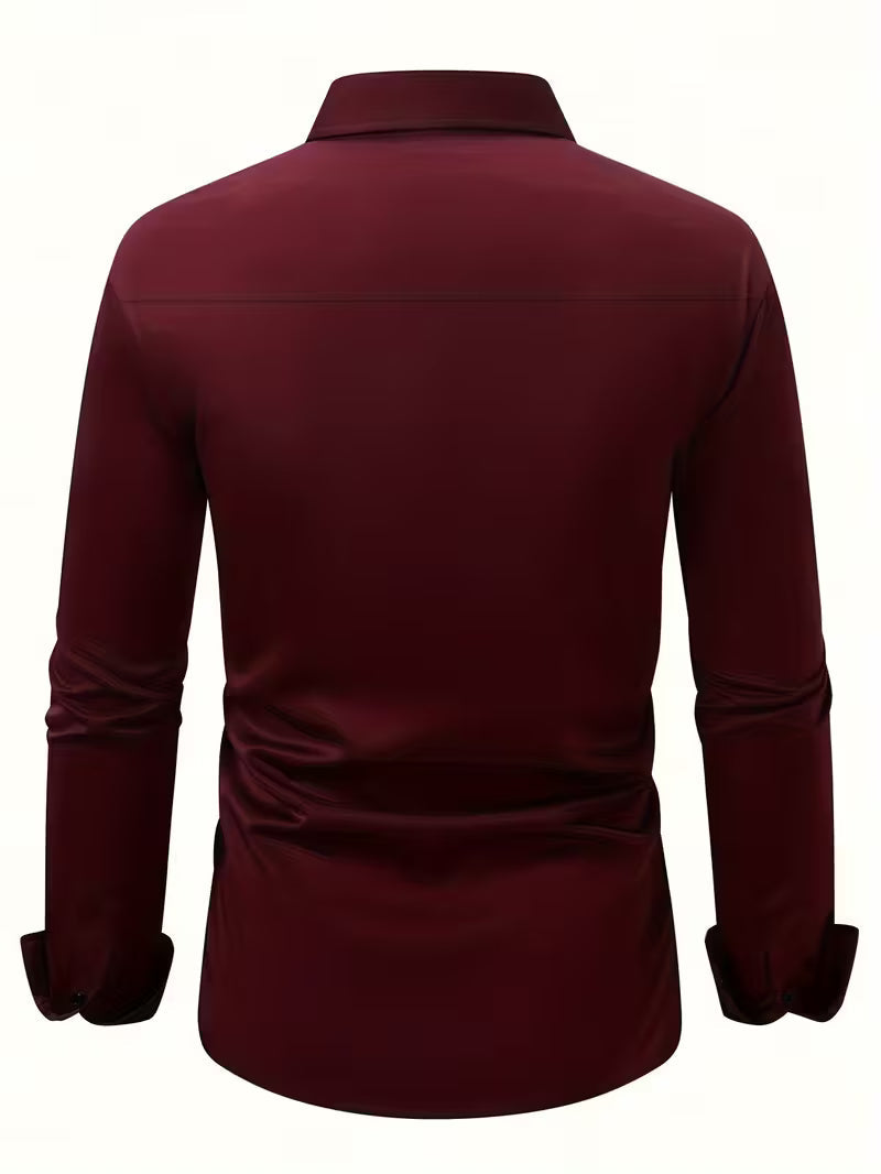 Statement heren overhemd, slim fit, met gewaagd geometrisch patroon voor de modieuze man.