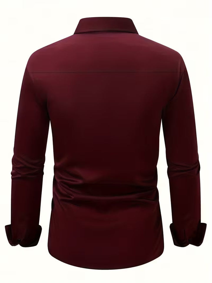 Statement heren overhemd, slim fit, met gewaagd geometrisch patroon voor de modieuze man.