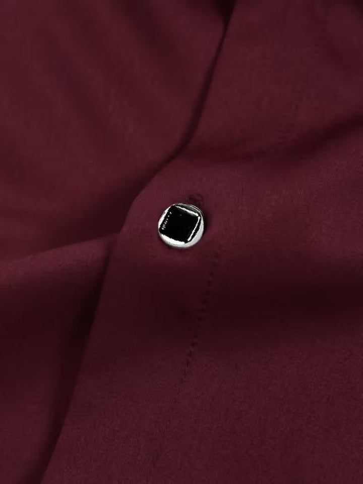 Duurzaam slim fit heren overhemd met geometrisch patroon, geschikt voor langdurig draagplezier.