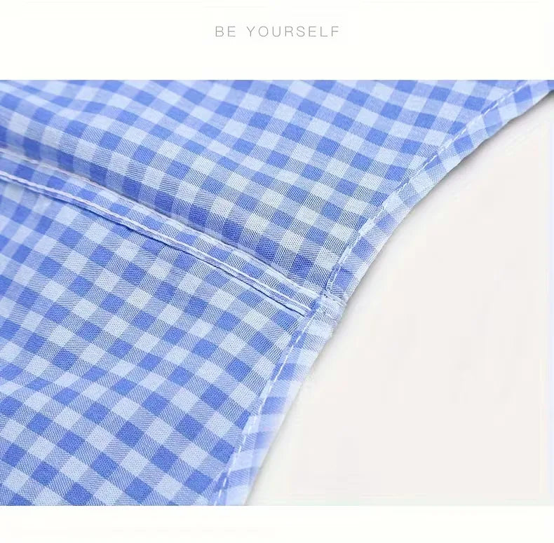 Zomerse heren blouse, geruit patroon, lange mouwen en borstzak. Voor een relaxte, stijlvolle look.