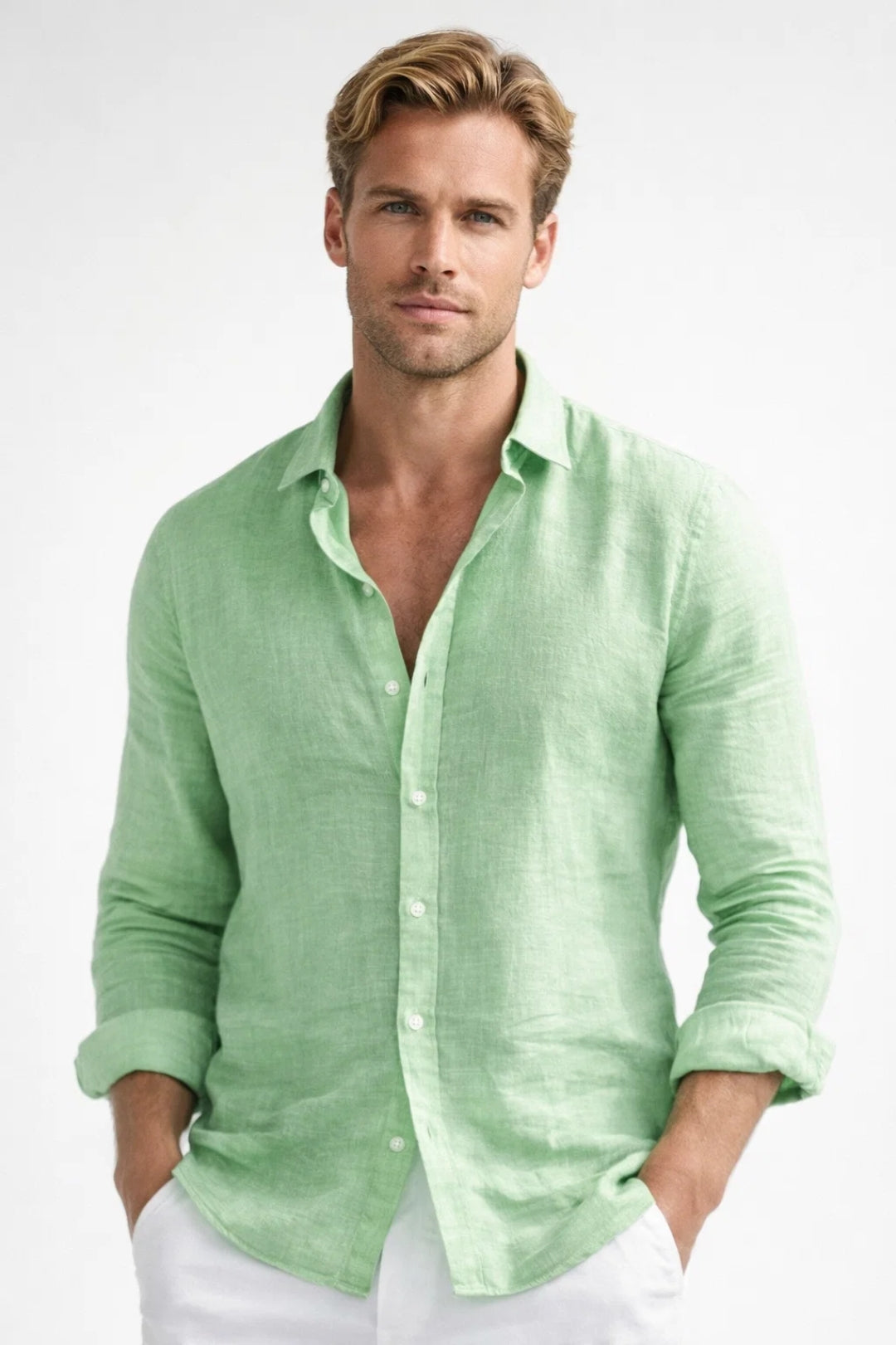 Lichtgewicht ademend herenoverhemd met comfortabele pasvorm voor casual zomerkleding. Stijlvol en koel.