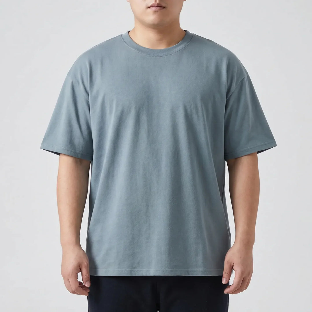 Ruimvallend oversized heren t-shirt korte mouwen, ideaal voor comfort en bewegingsvrijheid.