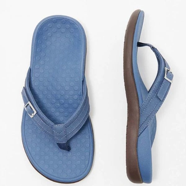 Lichtgewicht dames teenslippers met orthopedische zool en stevige, stijlvolle banden voor zomerse dagen.