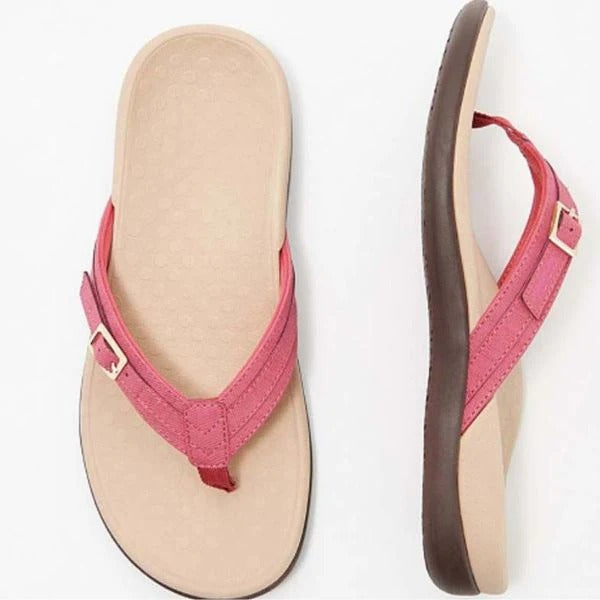 Orthopedische dames teenslippers die de voeten ontlasten en langdurig comfort bieden. Perfecte voetondersteuning.