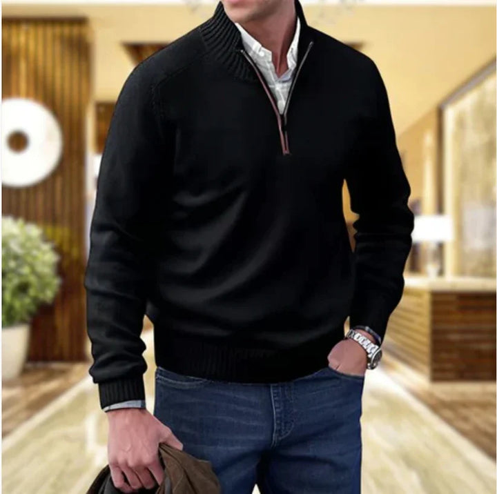 Heren mode trui met rits, comfortabele pasvorm. Perfecte casual kleding voor de koudere dagen.
