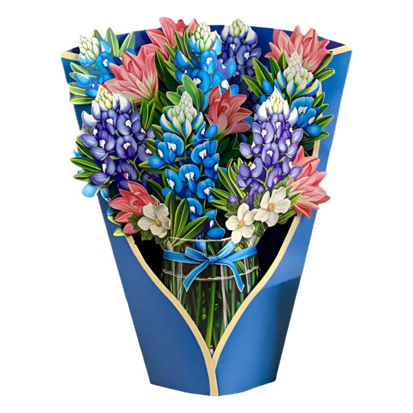 Levendig 3D kunstbloemen boeket met wenskaart; een prachtig, onderhoudsvrij decoratief cadeau voor thuis.