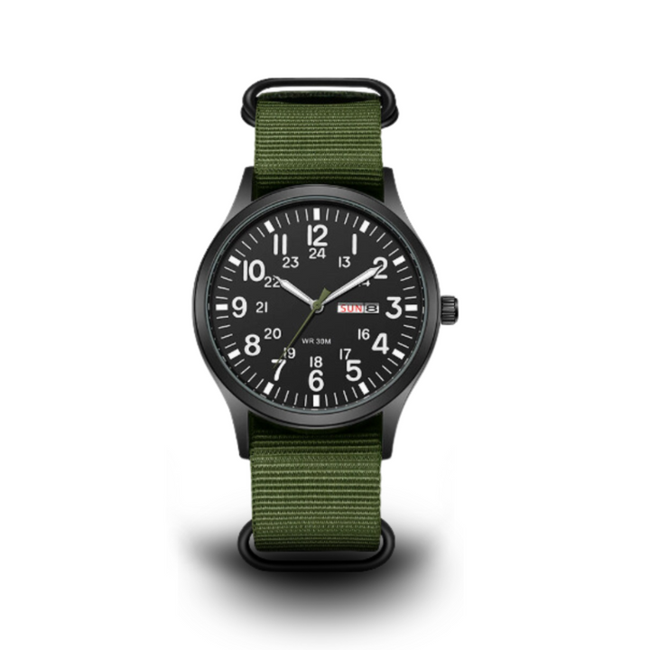 Robuust militair outdoor horloge voor mannen, waterbestendig en duurzaam, perfect voor avontuurlijke activiteiten.