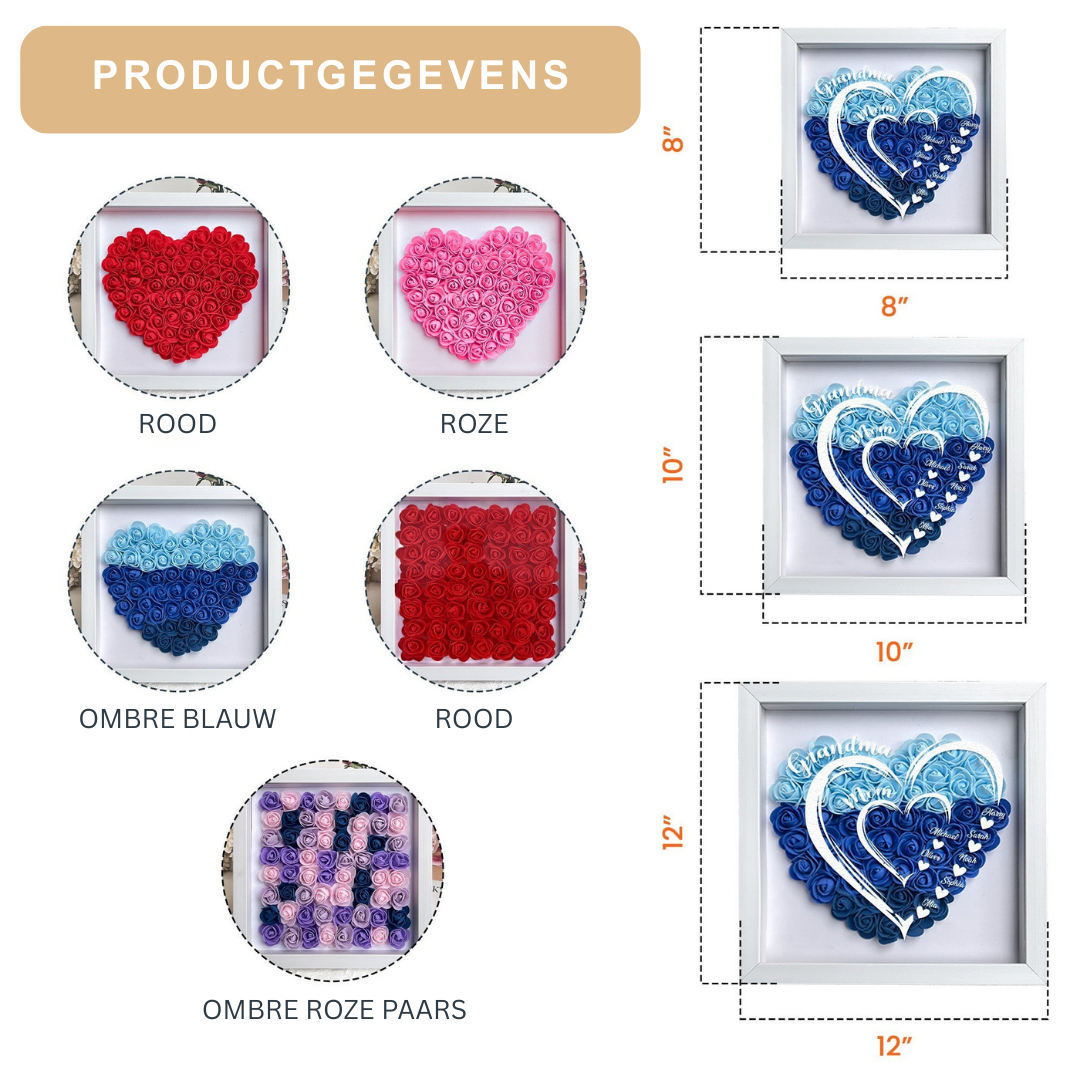 Decoratieve LED fotolijst (hart of vierkant) met eigen foto, perfect als persoonlijk cadeau