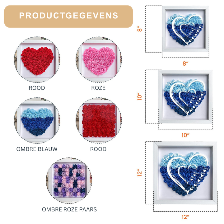 Decoratieve LED fotolijst (hart of vierkant) met eigen foto, perfect als persoonlijk cadeau