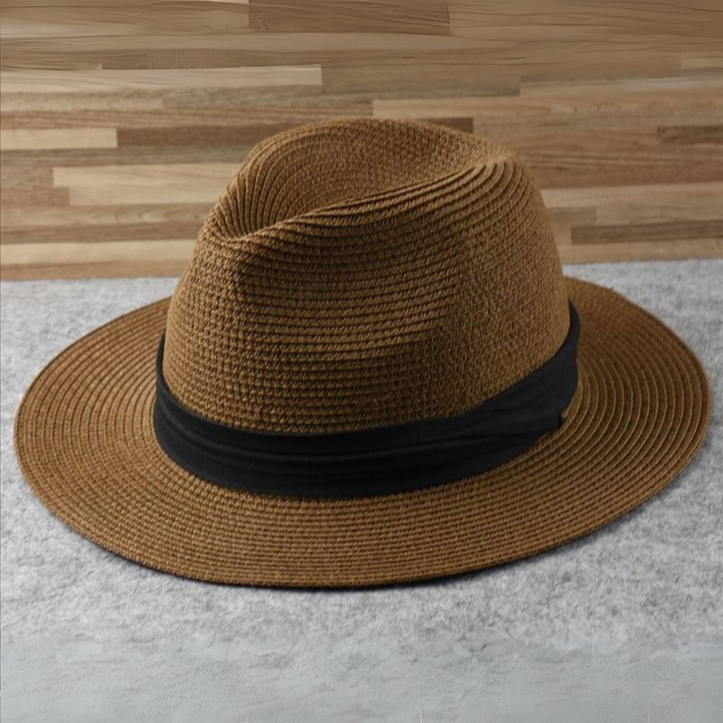 Stijlvolle fedora hoed in Panama-stijl, geschikt voor heren en dames. Een elegante accessoire voor elke outfit.