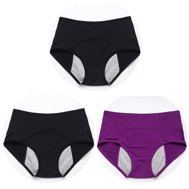 Ademend en stretch lekvrij ondergoed, dames menstruatieslipjes van bamboevezel voor comfort.
