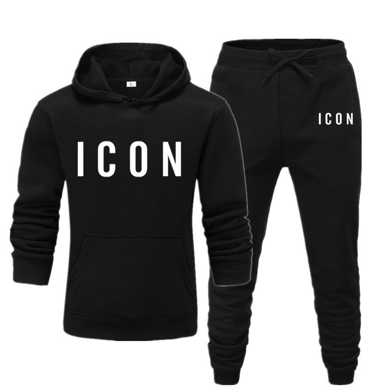 Zachte herfst/winter loungewear set voor mannen. Warme hoodie en comfortabele joggingbroek.