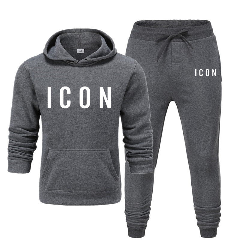Warme heren outfit voor de winter: complete set met hoodie en joggingbroek.