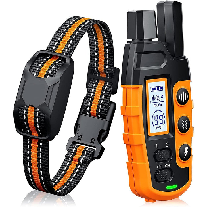 Oranje waterdichte honden trainingshalsband voor maximale controle & effectieve gehoorzaamheidstraining.