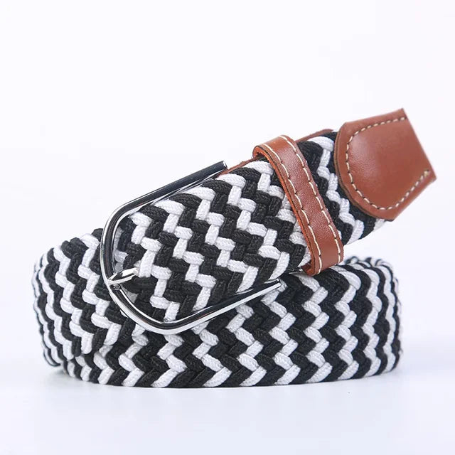 Rode elastische ceintuur van imitatieleer, comfortabel accessoire voor jong en oud.