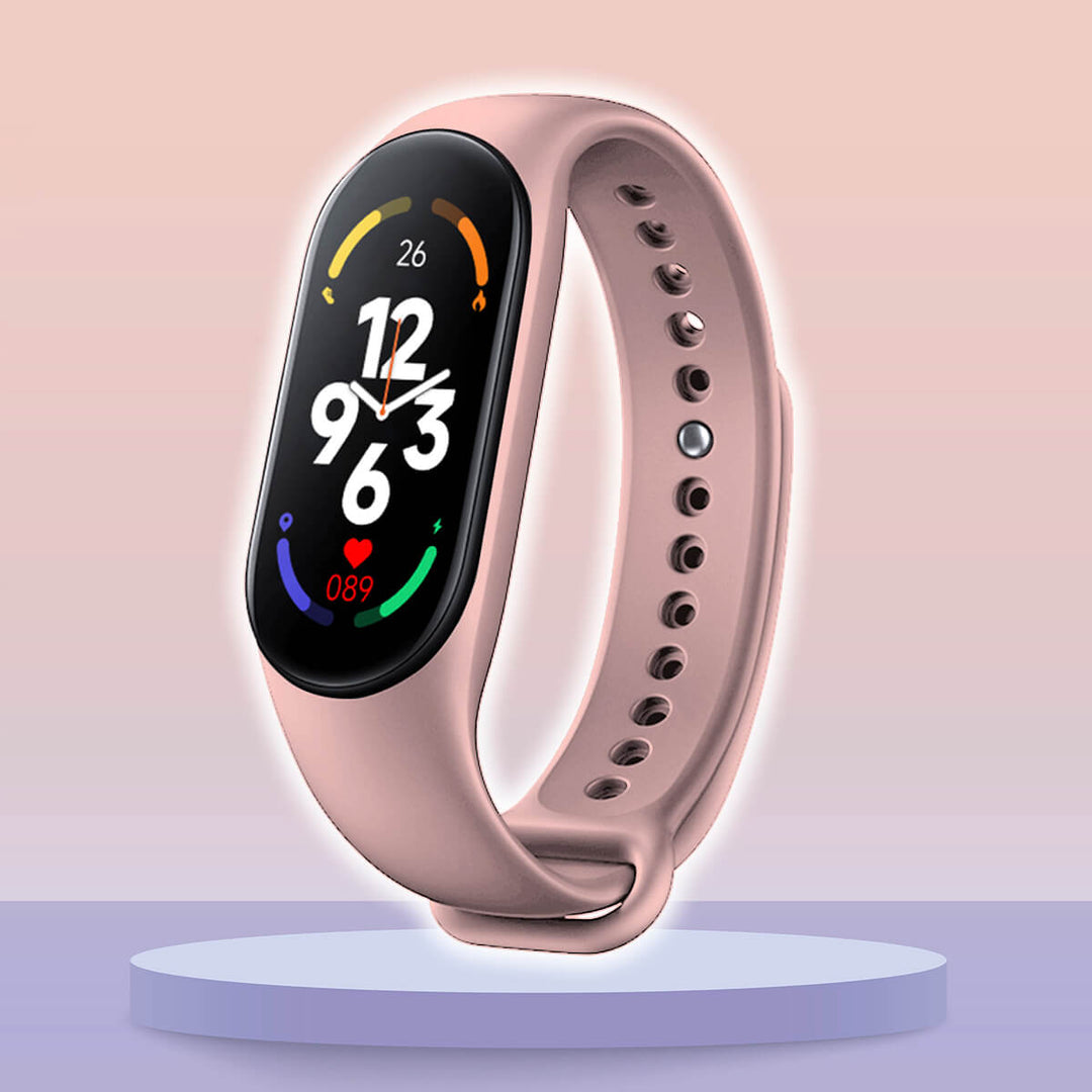 Detailweergave van het scherm van de Viona kinder-smartwatch, toont GPS-kaart en stappenteller.