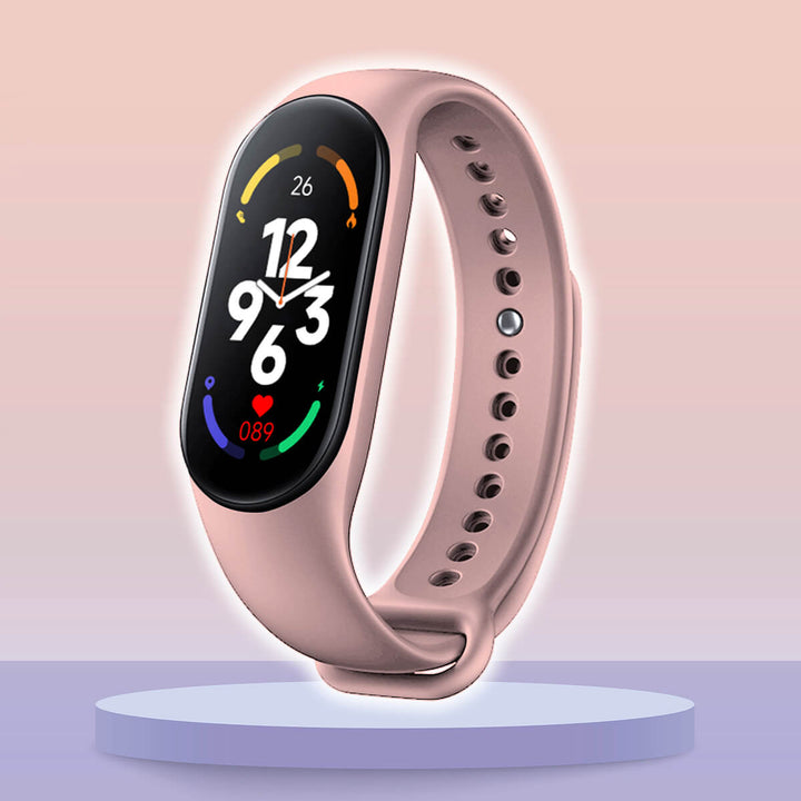 Detailweergave van het scherm van de Viona kinder-smartwatch, toont GPS-kaart en stappenteller.