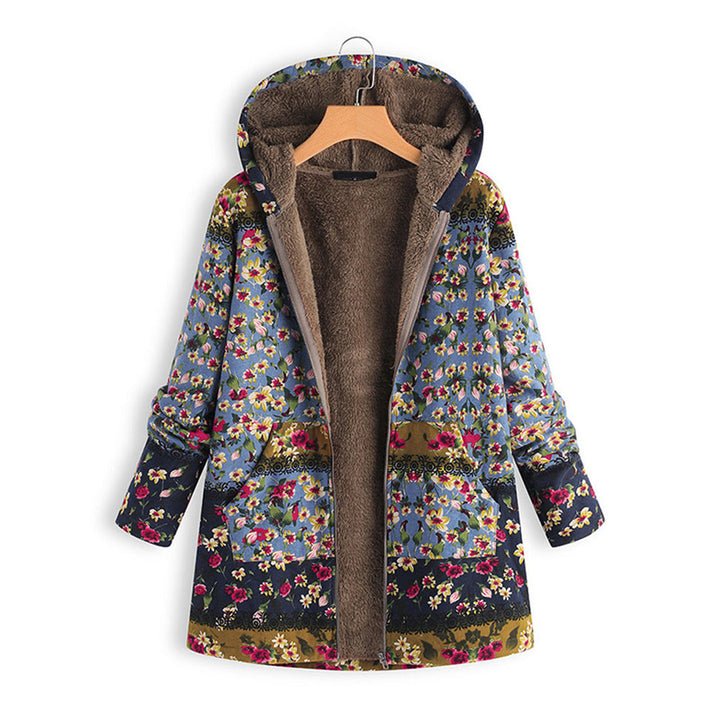 Lange dames teddy winterjas Seraphina met capuchon voor ultiem comfort en warmte.