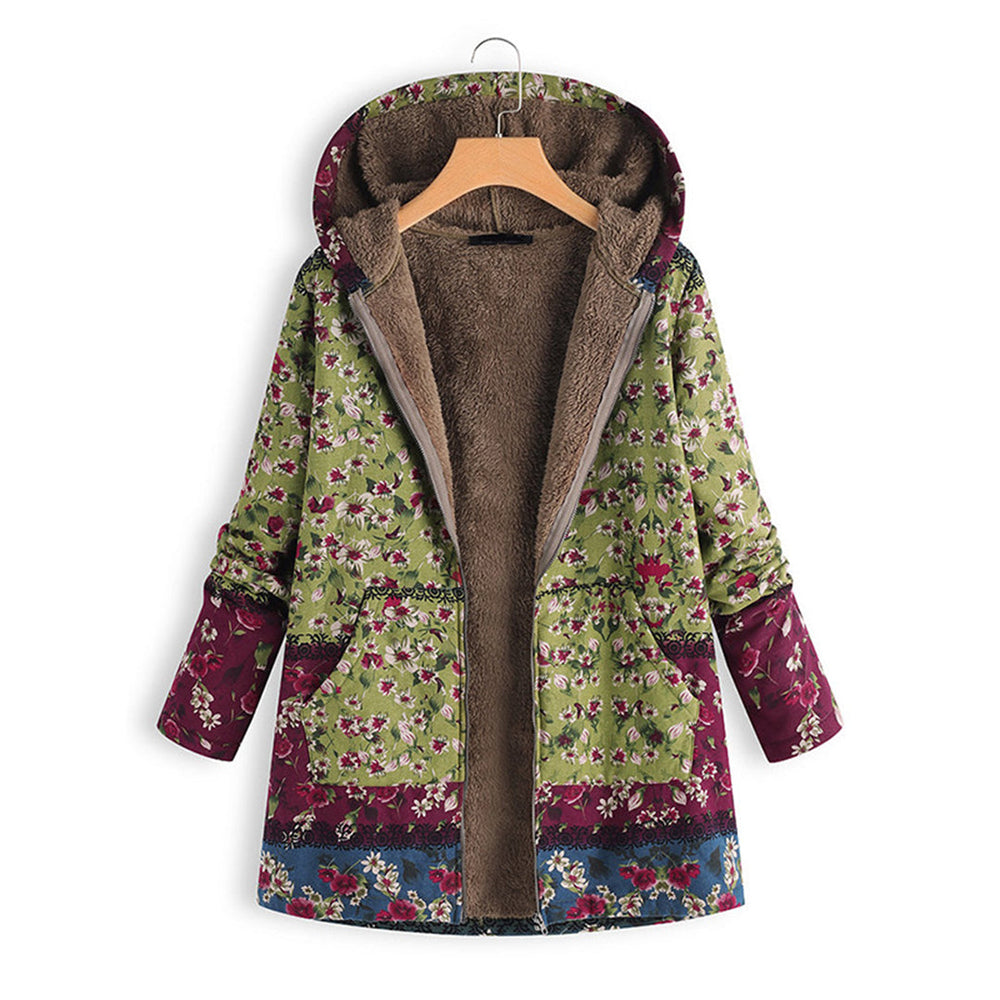 Comfortabele lange teddy jas voor dames, Seraphina model, met warme capuchon, perfect voor de winter.