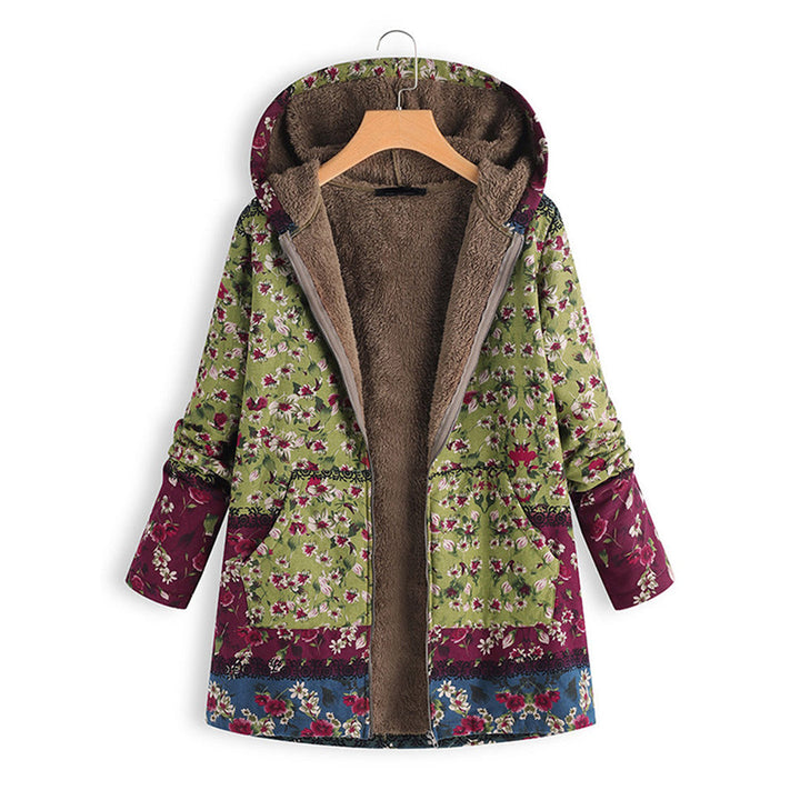 Comfortabele lange teddy jas voor dames, Seraphina model, met warme capuchon, perfect voor de winter.