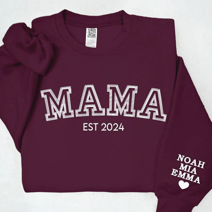 Familie set: Geborduurde unisex T-shirts en sweaters met namen. Ideaal als uniek familie cadeau.
