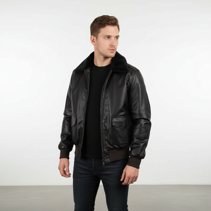Herenmode: Tijdloos vliegerjack 'Marshall' met kraag. Duurzame en comfortabele bovenkleding voor elke man.