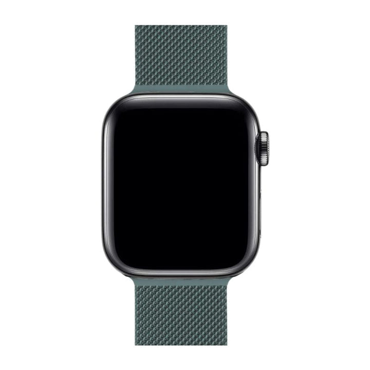 Premium SteelFlex Milanese Apple Watch horlogeband, RVS, stijlvol en comfortabel, unisex design.