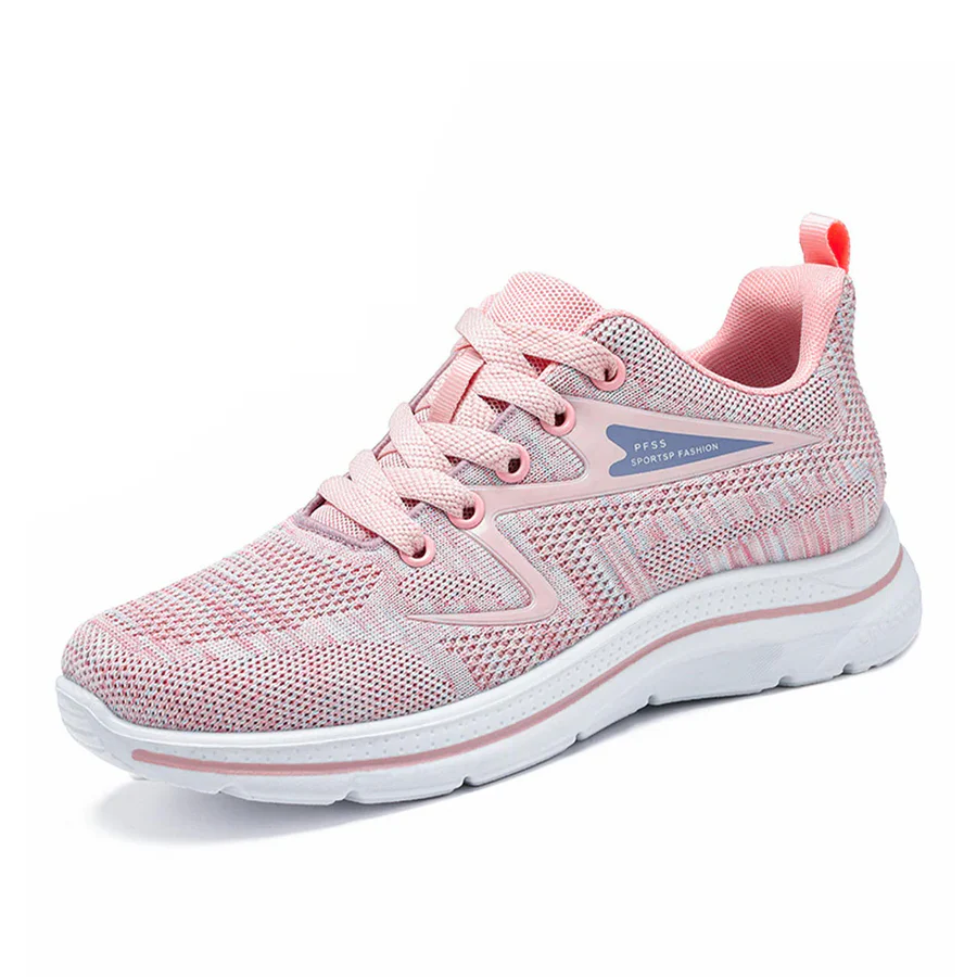 Zijaanzicht ActiveWalk Pro dames ergonomische sneaker, comfortzool & slipvast, perfect voor voetpijn en artritis.