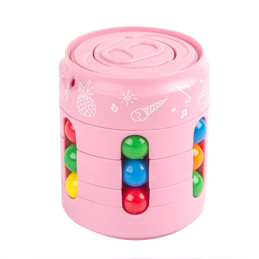 Handzaam stressverlichtend puzzel speelgoed in een blik. Kleurrijk, leuk voor kinderen en volwassenen.