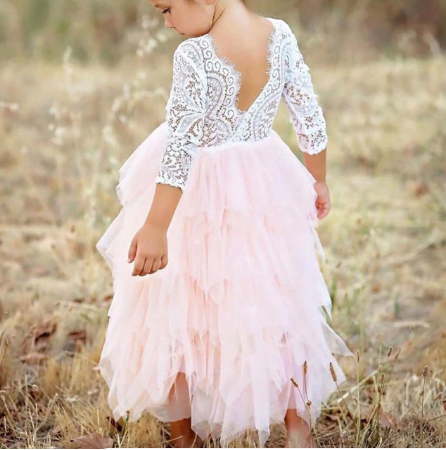 Meisjes prinsessenjurk, elegante feestjurk voor jonge dames. Ideaal als verjaardagsjurk of galajurk. Kinderkleding.