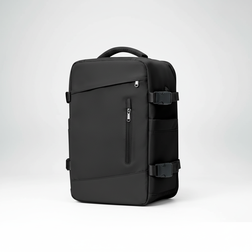 Binnenzijde EasyCarry handbagage rugzak: ruim hoofdvak en gevoerd laptopvak voor veilige opslag.