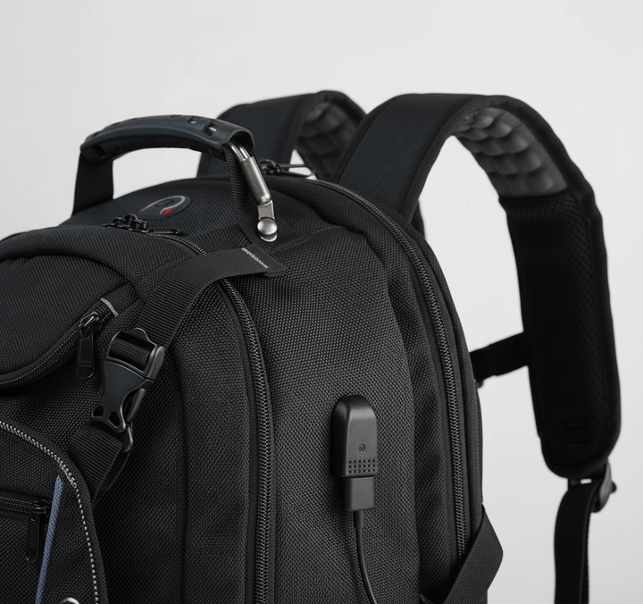 Robuuste 55L unisex expeditie rugzak; waterdicht, comfortabel, met USB-poort en RFID-vak voor al je avonturen.
