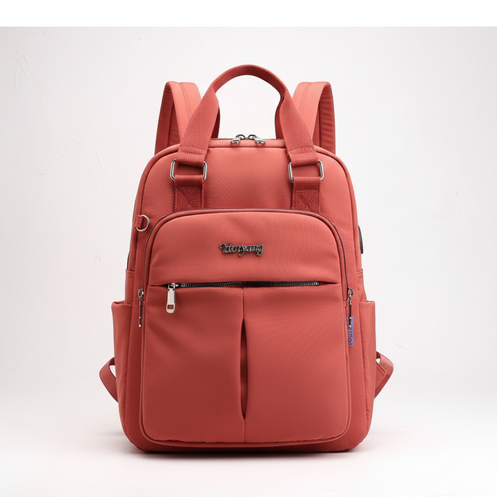 Stijlvolle anti-diefstal unisex rugzak, waterafstotend, met handige USB-poort. Geschikt voor werk, school & reis.