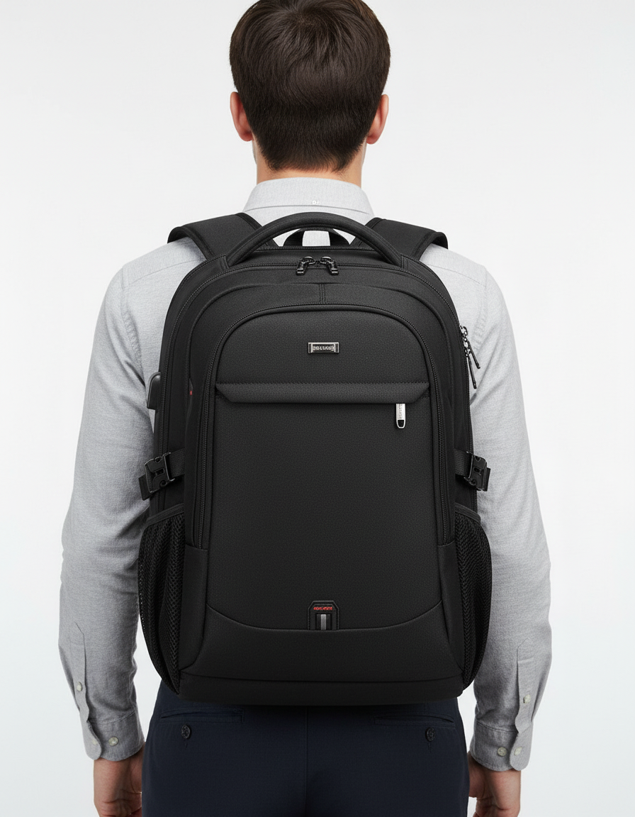 ComfortBag unisex waterdichte laptoprugzak, perfect voor school, werk en dagelijks gebruik met goede organisatie.