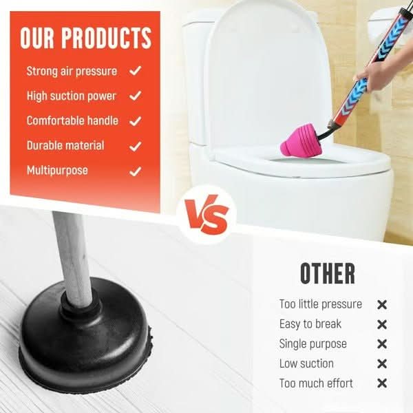 Verwijder eenvoudig verstoppingen met deze krachtige hogedruk ontstopper. Essentieel schoonmaakgereedschap voor elke badkamer.