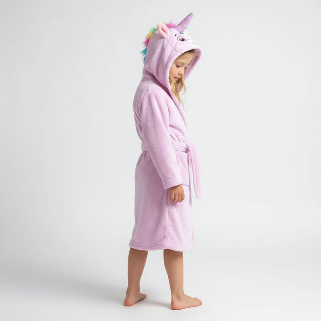 Kinderbadjas met leuke dierenprint en capuchon, knuffelzacht en warm. Een perfecte jongens- of meisjes badjas. [[lstfy-media:7]]