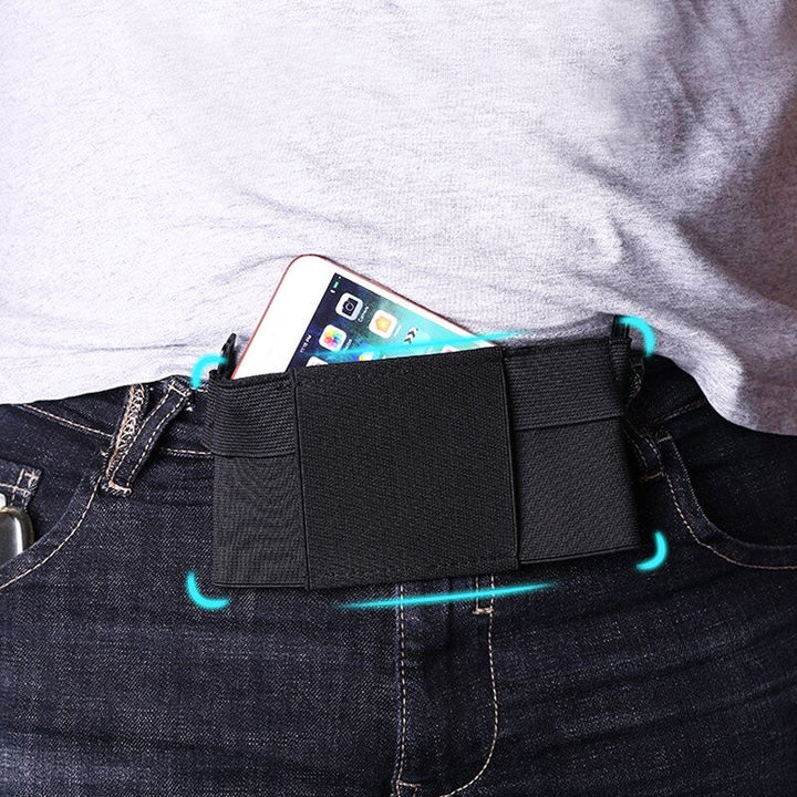 Verborgen heupzak discreet te dragen onder kleding, beschermt effectief tegen zakkenrollers op reis.