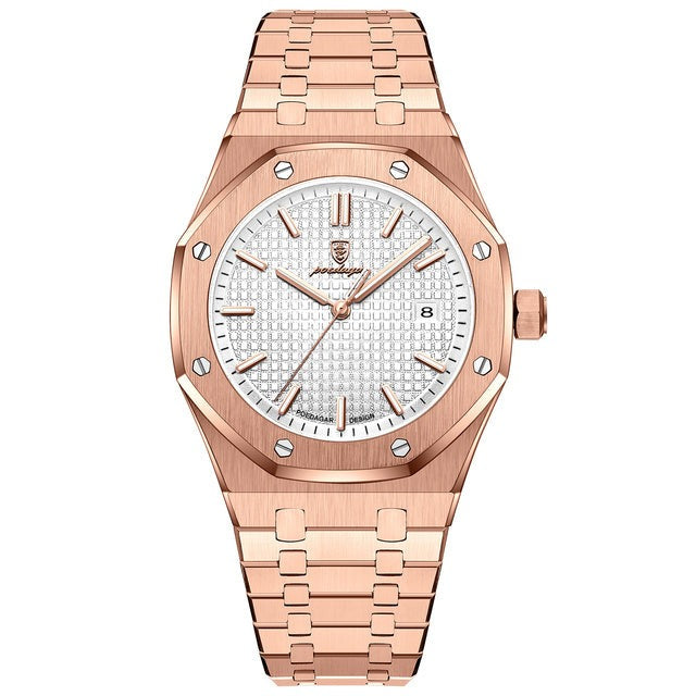 Polshorloge Jonas Deluxe, een tijdloos elegant herenhorloge, ideaal voor zowel zakelijk als casual.