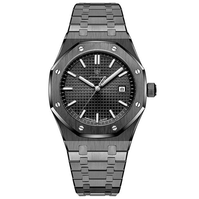 Klassiek herenhorloge Jonas Deluxe, met quartz uurwerk en waterbestendigheid, een duurzame keuze.